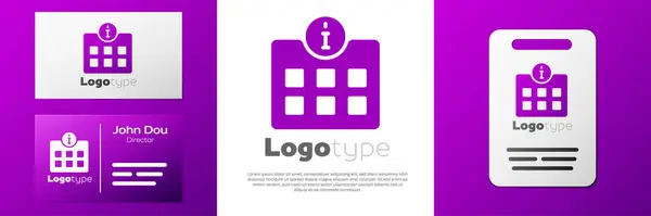 Logotype Icône Information Isolée Sur Fond Blanc Modèle Conception Logo — Image vectorielle