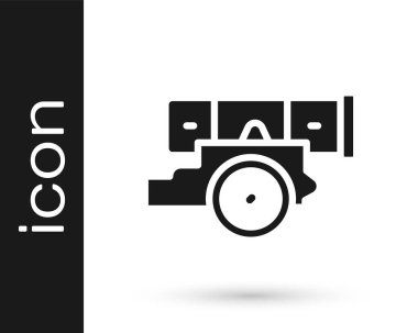 Siyah Top simgesi beyaz arkaplanda izole edildi. Vektör.