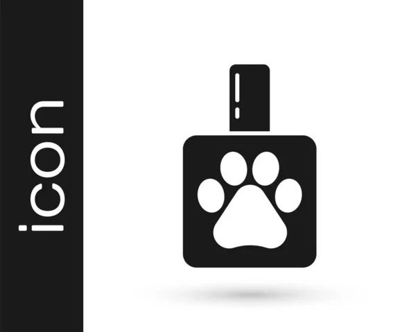 Icono Champú Grey Pet Aislado Sobre Fondo Blanco Señal Cuidado — Vector de stock