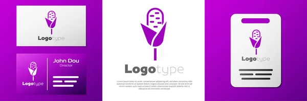 Εικονίδιο Logotype Corn Απομονωμένο Λευκό Φόντο Στοιχείο Προτύπου Σχεδιασμού Λογότυπου — Διανυσματικό Αρχείο