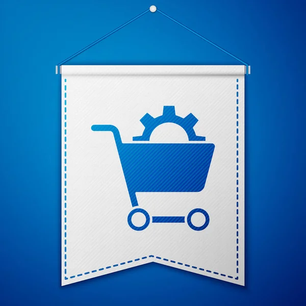 Значок Синього Кошика Покупок Ізольовано Синьому Фоні Інтернет Концепція Купівлі — стоковий вектор