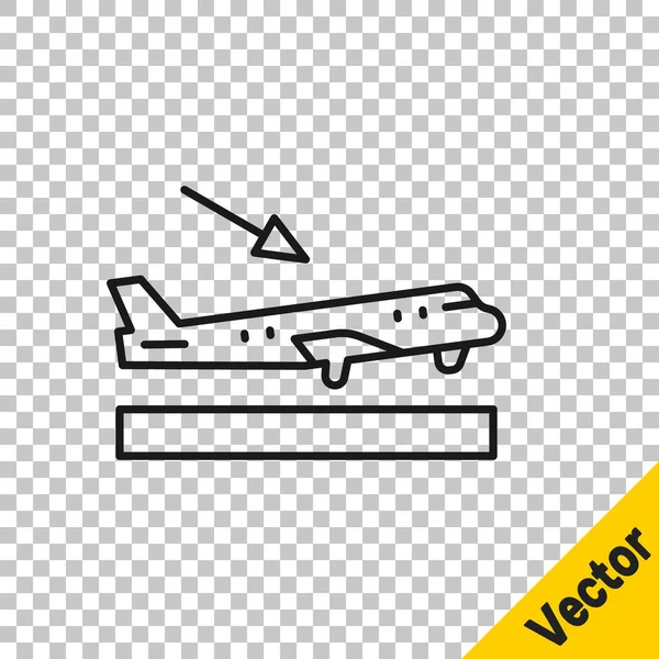 าของไอคอนการลงจอดเคร องบ แยกจากพ นหล โปร งใส กษณ การขนส งเคร องบ — ภาพเวกเตอร์สต็อก