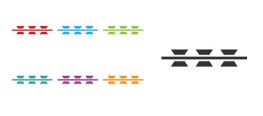 Siyah dikenli tel ikonu beyaz arkaplanda izole edilmiş. Simgeleri renklendirin. Vektör.