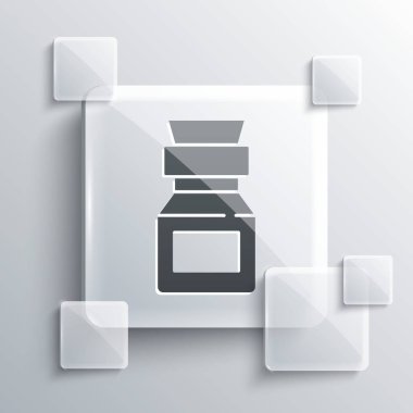 Beyaz arka planda izole edilmiş şişe ikonundaki zehir. Bir şişe zehir ya da zehirli kimyasal toksin. Vektör.