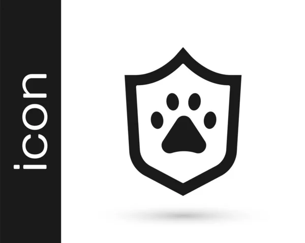 Icono Del Seguro Médico Grey Animal Aislado Sobre Fondo Blanco — Vector de stock