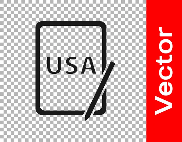 Schwarze Usa Vereinigte Staaten Von Amerika Auf Grafik Tablet Symbol — Stockvektor