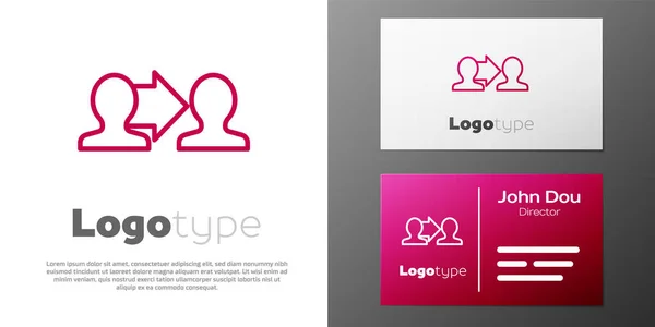 Línea Logotipo Icono Base Del Equipo Del Proyecto Aislado Sobre — Archivo Imágenes Vectoriales