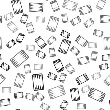 Siyah Tavla tahtası simgesi beyaz arkaplanda izole edilmiş kusursuz desen. Vektör.