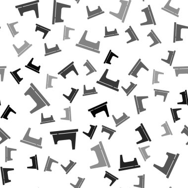 Siyah bebek tuvalet ikonu beyaz arka planda izole edilmiş pürüzsüz desen. Lazımlık. Vektör.