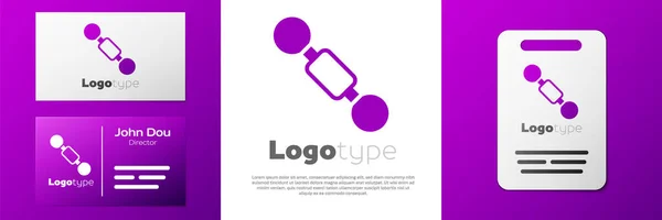 Logotype Icône Haltère Isolé Sur Fond Blanc Icône Levage Musculaire — Image vectorielle
