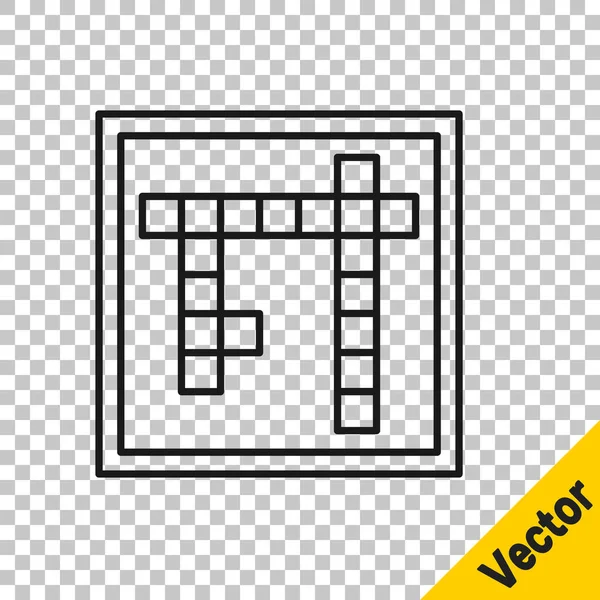 Schwarze Linie Bingo Symbol Isoliert Auf Transparentem Hintergrund Lotterielose Für — Stockvektor