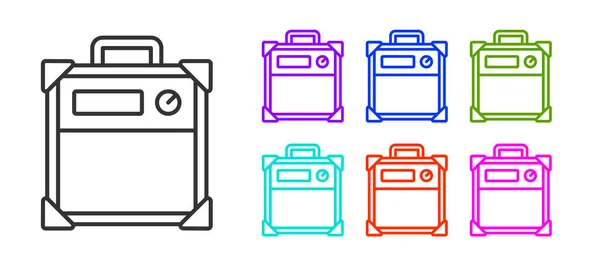 Иконка Усилителя Гитары Чёрной Линии Выделена Белом Фоне Музыкальный Инструмент — стоковый вектор