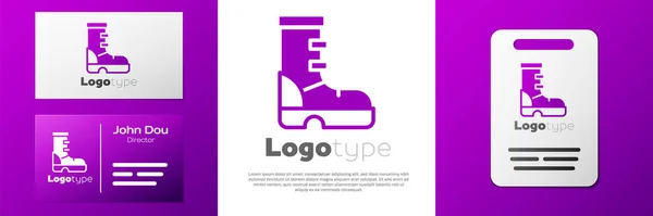 Logotype Imperméable Icône Bottes Caoutchouc Isolé Sur Fond Blanc Bottes — Image vectorielle