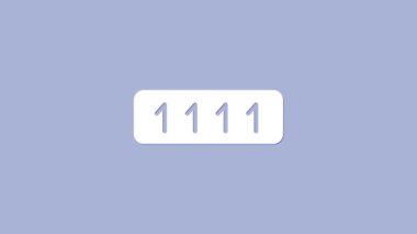 Beyaz Parola koruması ve mor arka planda izole edilmiş güvenlik erişim simgesi. Güvenlik, güvenlik, koruma, gizlilik kavramı. 4K Video hareketli grafik canlandırması