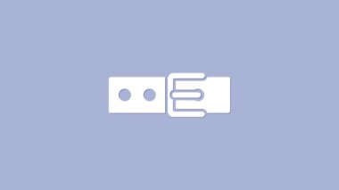 Mor arkaplanda isim etiketi simgesi olan beyaz yakalı. Evcil hayvanlar için basit malzemeler. Kedi köpek bakımı. Evcil hayvan zincirleri. 4K Video hareketli grafik canlandırması