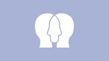 Beyaz Proje ekip taban simgesi mor arkaplanda izole edildi. İş analizi ve planlama, danışmanlık, takım çalışması, proje yönetimi. Geliştiriciler. 4K Video hareketli grafik canlandırması