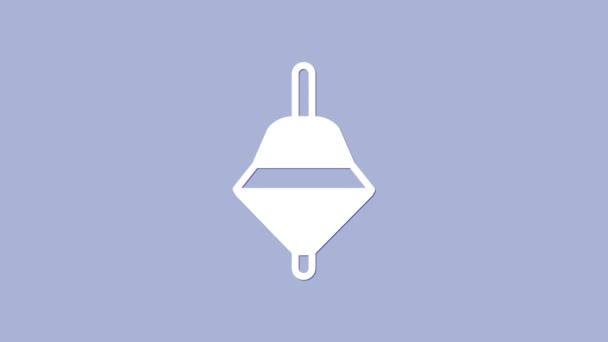 Bílá Whirligig hračka ikona izolované na fialovém pozadí. Grafická animace pohybu videa 4K — Stock video