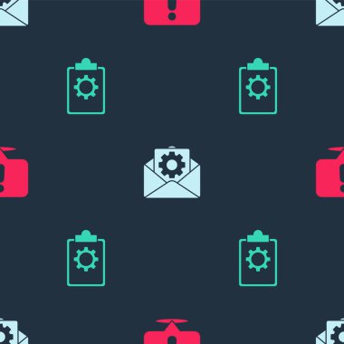 Bilgi, Zarf ayarı ve Kontrol Listesini 24 saatlik sorunsuz bir servis ile ayarla. Vektör.