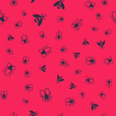 Böcek, Arı, Hamamböceği ve Örümceği kusursuz bir kalıba sokun. Vektör.