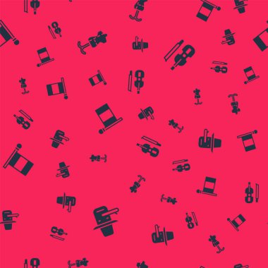 Pinocchio, Mannequin, Flag Italy ve Violin 'i kusursuz bir şekilde ayarlayın. Vektör.