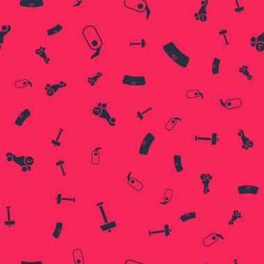 Hammer 'ı, araba dikiz aynasını, araba servisini, otomobili ve ön camı kusursuz şekilde kontrol et. Vektör.