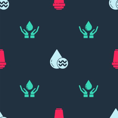 Su filtresi kartuşunu ayarlayın, temiz su geri dönüşümünü sağlayın ve ellerini sabunla yıkayın. Vektör.