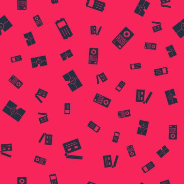 Film alkışını, sinema biletini, eski film geri sayım çerçevesini ve pürüzsüz şablona uzaktan kumandayı ayarlayın. Vektör.