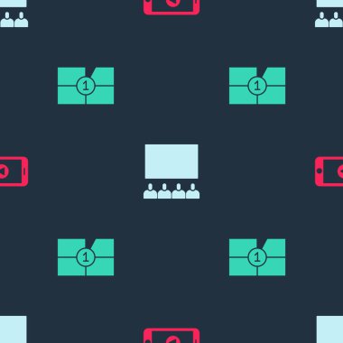 Çevrimiçi oyun videosu, Ekranlı Sinema salonu ve Eski Film gerisayımı çerçevesi pürüzsüz desenli. Vektör.