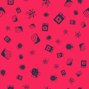 Set Mite, Sivrisinek, Salyangoz ve Böceklerle ilgili kitap. Vektör.