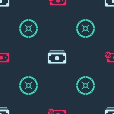 Para miktarını ayarla, kağıt para biriktir ve kusursuz bir düzende güvenli bir yere koy. Vektör.