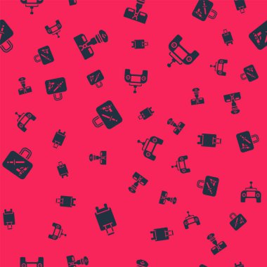 Bavul, Pilot ve İHA uzaktan kumandasını kusursuz şablona ayarla. Vektör.