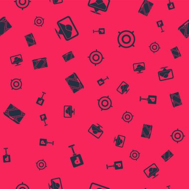 Otopark, konum, şehir haritası navigasyonu ve hedef sporunu kusursuz şekilde ayarla. Vektör.