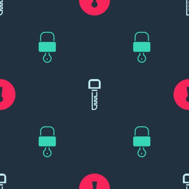 Anahtar Deliği 'ni ve Kilit ve Anahtarı pürüzsüz desene ayarla. Vektör.