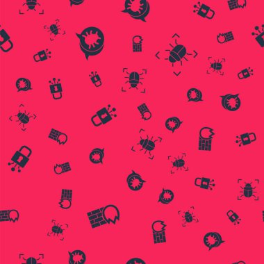 Güvenlik duvarı, güvenlik duvarı, sistem hatası, siber ve kusursuz desen oluşturun. Vektör.