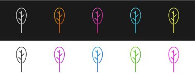 Ispanak simgesini siyah beyaz arkaplanda izole et. Vektör.