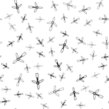 Siyah Rüzgar türbin simgesi beyaz arka planda izole edilmiş pürüzsüz desen. Rüzgar jeneratörü işareti. Elektrik üretimi için yel değirmeni. Vektör.