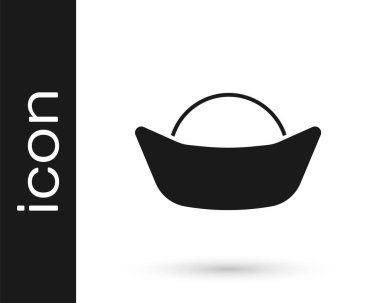 Siyah suşi simgesi beyaz arkaplanda izole edilmiş. Geleneksel Japon yemekleri. Vektör.