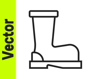 Siyah çizme çizme çizmesi simgesi beyaz arkaplanda izole edildi. Vektör.