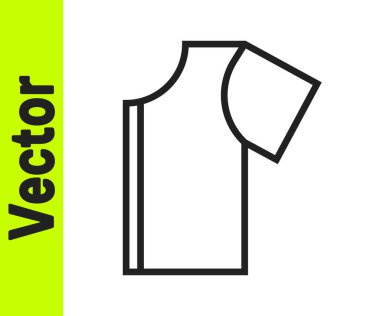 Siyah çizgi dikiş kalıbı simgesi beyaz arkaplanda izole edildi. Dikiş için işaretler. Vektör.