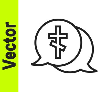 Beyaz zemin üzerinde çapraz simge izole edilmiş siyah çizgi mezar. Vektör.