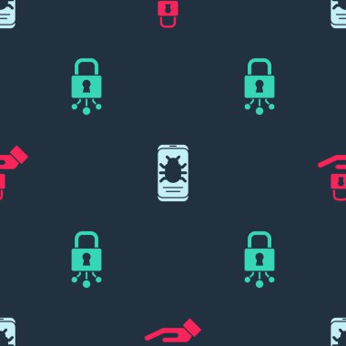 Kilidi ele al, Sistem hatasını mobil ve Siber güvenliği sorunsuz bir modele al. Vektör.