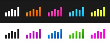 Grafik, çizelge, grafik, diyagram, bilgi, turta grafik simgesini siyah ve beyaz arkaplanda izole et. Vektör.