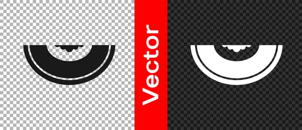 Черная Икона Фруктов Дыни Выделена Прозрачном Фоне Вектор — стоковый вектор