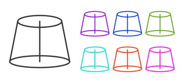 Siyah çizgi Geometrik şekil simgesi beyaz arkaplanda izole edildi. Soyut şekil. Geometrik süs. Simgeleri renklendirin. Vektör.