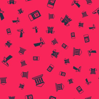 Parthenon 'u ayarla, Yunan tarih kitabı, Hermes sandalet ve vücut zırhını kusursuz desen üzerine kur. Vektör.