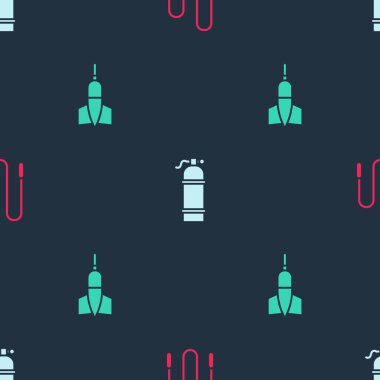 Atlama ipini, Aqualung 'u ve Dart okunu kusursuz desene ayarlayın. Vektör.