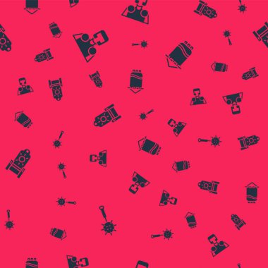 Ortaçağ topunu, şövalyeyi, tahtı ve bayrağı kusursuz bir şekilde dizin. Vektör.