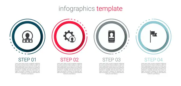 Configurar Crear Pantalla Cuenta Head Hunting Móvil Con Marcador Ubicación — Vector de stock