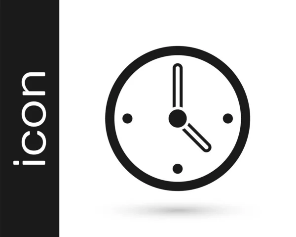 Icono Del Reloj Negro Aislado Sobre Fondo Blanco Símbolo Tiempo — Vector de stock