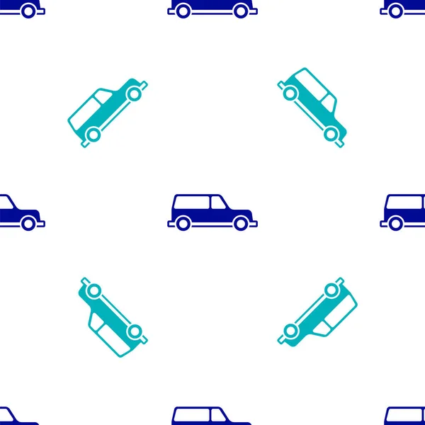 Blue Hearse Icona Auto Isolato Modello Senza Soluzione Continuità Sfondo — Vettoriale Stock
